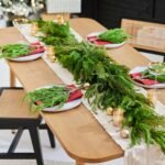 Real Touch Winter Greenery with Cypress, Norfolk & Pine Christmas Long Centerpiece Table Large Runner Swag