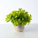 Herbs de Provence - French Lavender, Mint, & Rosemary Faux Plant Arrangement in Concrete Pot - Image 7