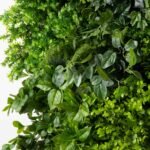 Large Lush Mixed Greens Botanical Garden Square Faux Living Wall Panel with Boxwood, Ivy, Eucalyptus & Fern - Image 4