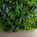 Large Lush Mixed Greens Botanical Garden Square Faux Living Wall Panel with Boxwood, Ivy, Eucalyptus & Fern - Image 3