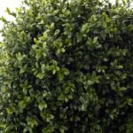 Realistic Boxwood Ball Topiary Bush Shrub Potted Faux Plant Outdoor Urn Filler Weighted Black Pot - Image 3