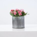 Real Touch Mini Dianthus Wildflowers in Galvanized Metal Tin - 2 Colors - Image 4