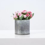 Real Touch Mini Dianthus Wildflowers in Galvanized Metal Tin - 2 Colors - Image 5