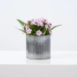 Real Touch Mini Dianthus Wildflowers in Galvanized Metal Tin - 2 Colors - Image 6