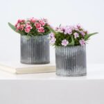 Real Touch Mini Dianthus Wildflowers in Galvanized Metal Tin - 2 Colors - Image 8