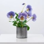 Lifelike Pansy Faux Floral Arrangement Houseplant in Galvanized Metal Tin - 5 Colors - Image 6
