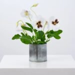 Lifelike Pansy Faux Floral Arrangement Houseplant in Galvanized Metal Tin - 5 Colors - Image 4
