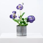 Lifelike Pansy Faux Floral Arrangement Houseplant in Galvanized Metal Tin - 5 Colors - Image 13