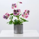 Lifelike Pansy Faux Floral Arrangement Houseplant in Galvanized Metal Tin - 5 Colors - Image 15