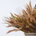 Faux Triticum Wheat Large Outdoor Urn Filler Fall Arrangement - Image 2