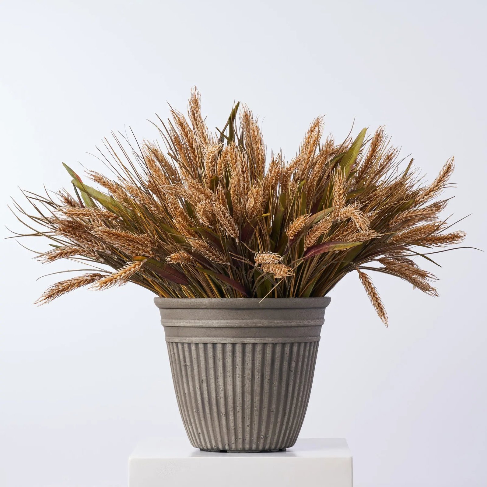 AR1622FauxTriticumWheatLargeOutdoorUrnFillerFallArrangement_2 Faux Triticum Wheat Large Outdoor Urn Filler Fall Arrangement - Image 1