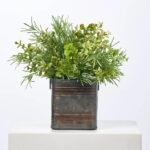 All Seasons Mixed Boxwood Eucalyptus Greenery Everyday Window Planter Box Arrangement - Available In 3 Sizes - Image 3