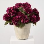 Faux Autumn Hydrangea Bush Foliage Outdoor Urn Filler Front Porch Arrangement - Available in 2 Colors - Image 4