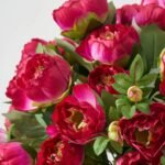 Faux Fuchsia Backyard Peony Bush Outdoor Urn Filler Spring Summer Arrangement - Image 2