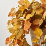 Mixed Gold, Rust & Fall Green Aspen Leaf Foliage in Medium Pot Drop in Urn Filler Arrangement - Image 2