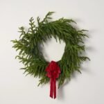 Norfolk Collection - Real Touch Norfolk Pine Front Door Christmas Holiday Winter Wreath - 2 Size Options Available - Image 2