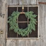 Down Swept Winter Holiday Evergreen Douglass Fir Tree Greens Christmas Front Door Wreath with 5 Jute Rope Hanger - Image 5