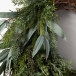 Winter's Bounty - Mixed Juniper, Eucalyptus & Winter Pine Holiday Asymmetrical Front Door Wreath - Image 3