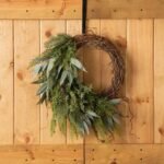 Winter's Bounty - Mixed Juniper, Eucalyptus & Winter Pine Holiday Asymmetrical Front Door Wreath - Image 4