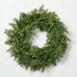 Seeding Real Touch Juniper Berry Faux Greenery Front Door Mantle Wreath 18