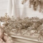 Silver & Gold Metallic Soft Touch Tinsel Wreath Glitzy New Year's Holiday Party Mantel Decor - Image 5