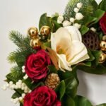 Magnolia Majesty Front Door Christmas Wreath Holiday Wall Decor - Image 2