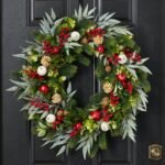 Home for the Holidays - Pomegranate, White Apple Sugar, Chestnut & Berry Front Door Christmas Wreath