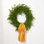 Norfolk Collection - Real Touch Norfolk Pine Front Door Christmas Holiday Winter 30 Wreath with 3 Bow Options - Image 2