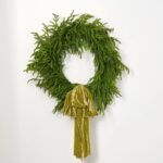 Norfolk Collection - Real Touch Norfolk Pine Front Door Christmas Holiday Winter 30 Wreath with 3 Bow Options - Image 3