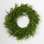 Twinkling Norfolk - Dual Pre-Lit Multicolored & White Real Touch Greenery Norfolk Christmas Holiday Wreath - 30