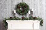 Classic Holiday Greens & Pinecone Christmas Front Door Garland Table Runner - Image 5