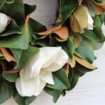 Classic Real Touch White Magnolia All Seasons Front Door Wreath  24 - Image 6