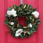 Classic Real Touch White Magnolia All Seasons Front Door Wreath  24 - Image 4