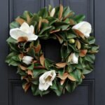 Classic Real Touch White Magnolia All Seasons Front Door Wreath  24