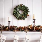 Real Touch Magnolia Leaf Mini Wreath or Candle Wreath Centerpiece - Image 2