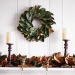Real Touch Magnolia Leaf Mini Wreath or Candle Wreath Centerpiece - Image 3