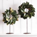 Real Touch Magnolia Leaf Mini Wreath or Candle Wreath Centerpiece - Image 5