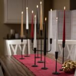 Hand-Dipped Skinny Taper Luxury Wax Candle  - White - Image 2