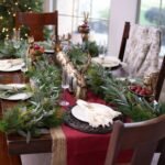 Seeded Eucalyptus & Christmas Pine Winter Holiday Mantle Garland Table Runner - Image 4