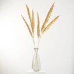 Gold Glitter Edge Three Metallic Gold Feather Stems Festive Holiday Branch Spray - 53 - Image 4