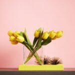 Real Touch Tulip Spring Floral Arrangement in Glass Rectangle Vase - 5 Color Options Available - Image 6