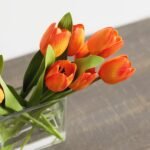 Real Touch Tulip Spring Floral Arrangement in Glass Rectangle Vase - 5 Color Options Available - Image 10