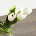 Real Touch Tulip Spring Floral Arrangement in Glass Rectangle Vase - 5 Color Options Available - Image 14