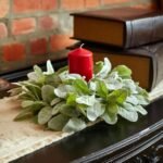 Mint Green Fuzzy Lamb's Ear Mini Wreath or Candle Wreath Centerpiece - Image 5