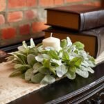 Mint Green Fuzzy Lamb's Ear Mini Wreath or Candle Wreath Centerpiece - Image 6