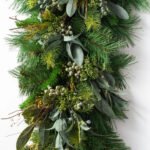 Seeded Eucalyptus & Christmas Pine Winter Teardrop Holiday Swag - Image 2