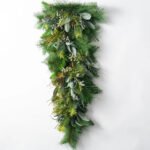 Seeded Eucalyptus & Christmas Pine Winter Teardrop Holiday Swag