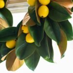 Real Touch Magnolia Leaves with Lemon Mini Wreath - Image 2
