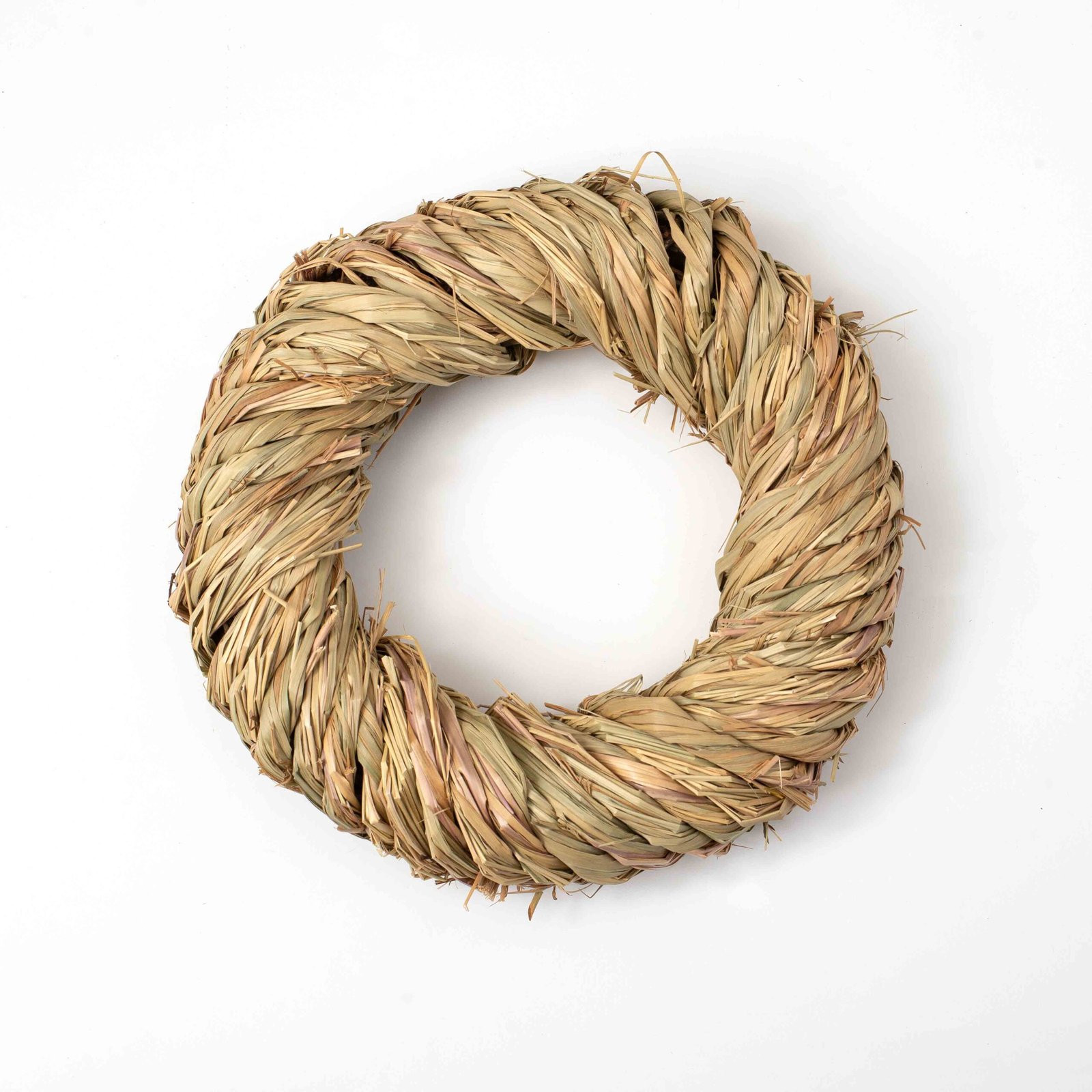 EDW1090AllSeasonWrappedNaturalJuteMiniWreathwithBowOption_5 All Season Wrapped Natural Jute Raffia Everyday Mini Wreath with Bow Option - Image 1
