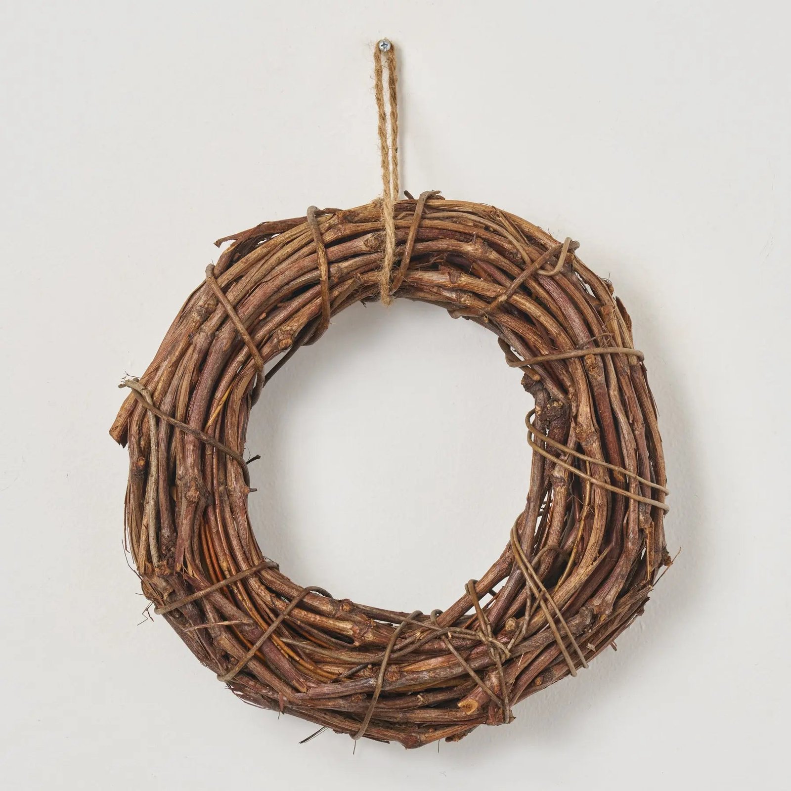 EDW1126ThickSmilaxGlabraTwigNaturalEverydayWreath-14_1_be8a7525-5a71-4571-ae42-12c76946ef98 All Seasons Thick Smilax Glabra Twig Natural Everyday Wreath - Available in Two Sizes - Image 1